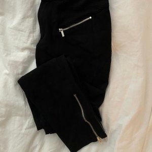 Zara Zipper Leggings XS